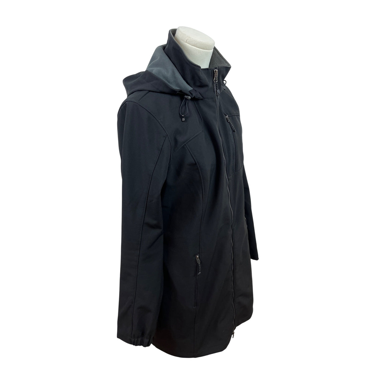 Eddie Bauer Womens Black Hooded Full-Zip Softshell Jacket With Pockets Szize M