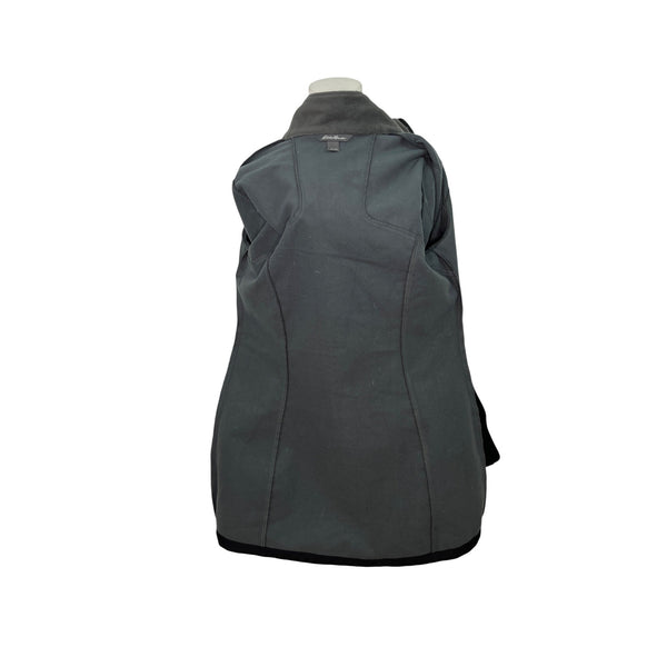Eddie Bauer Womens Black Hooded Full-Zip Softshell Jacket With Pockets Szize M