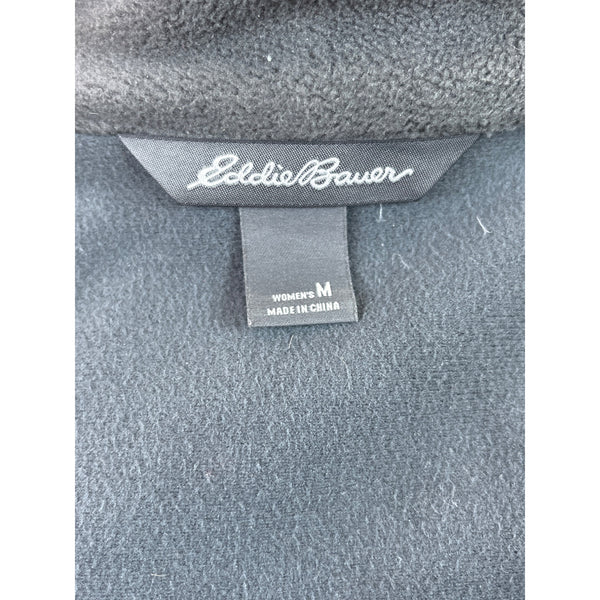 Eddie Bauer Womens Black Hooded Full-Zip Softshell Jacket With Pockets Szize M
