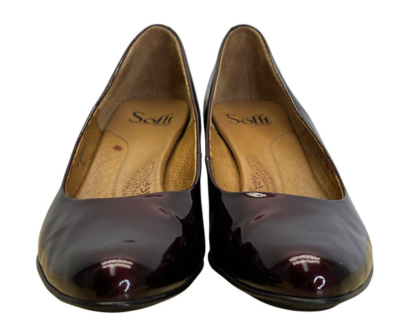 Söfft Napoli III Chianti Patent Leather Almond toe Heels Size 8 M