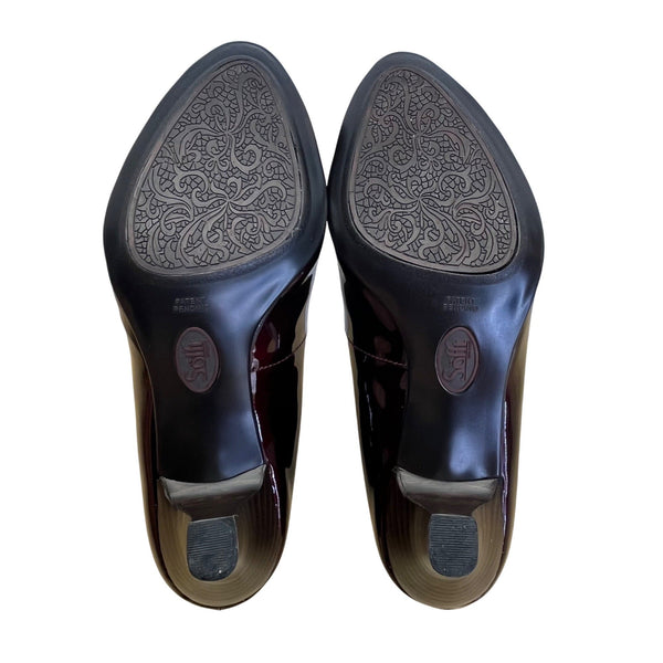 Söfft Napoli III Chianti Patent Leather Almond toe Heels Size 8 M