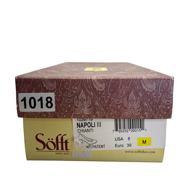Söfft Napoli III Chianti Patent Leather Almond toe Heels Size 8 M
