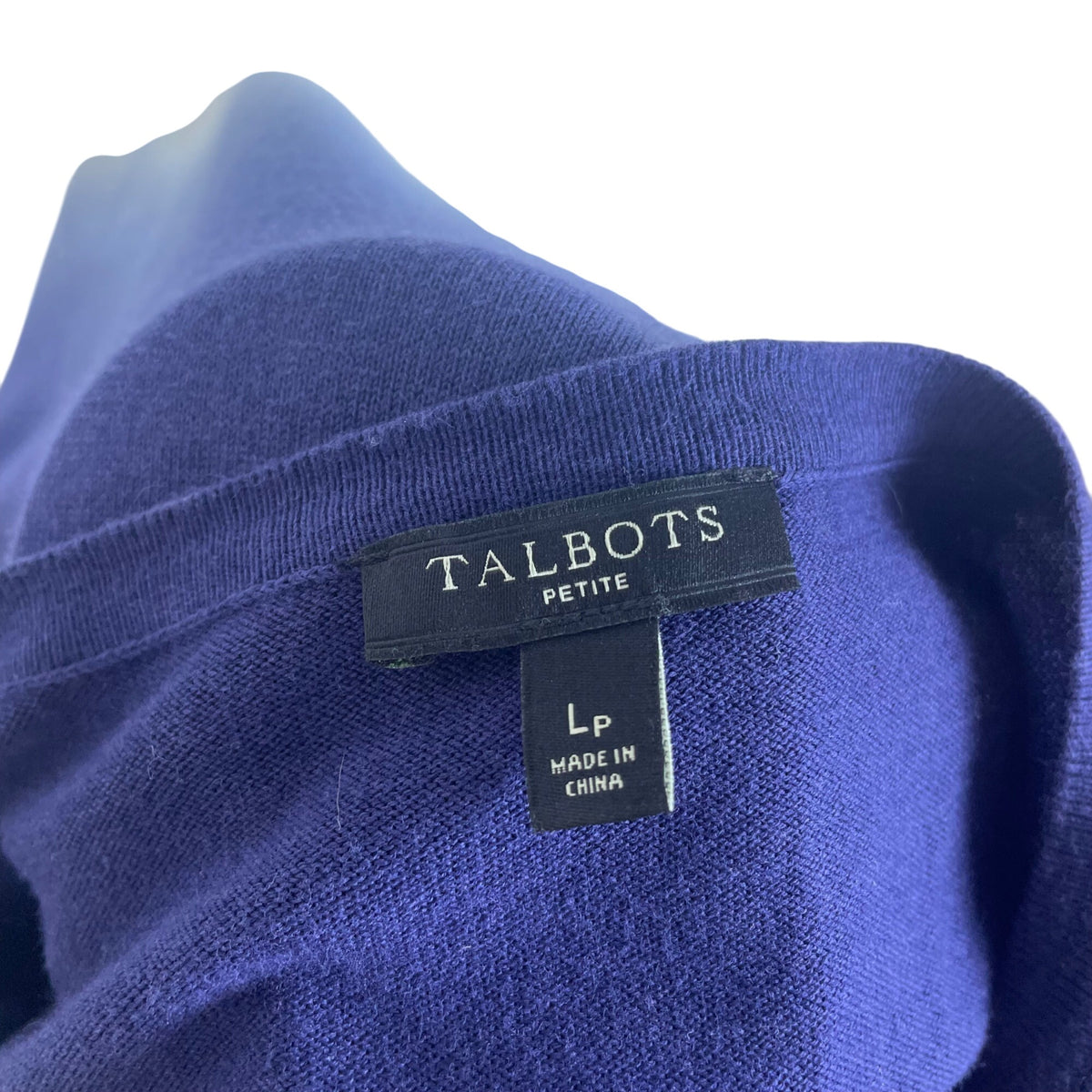Talbots Womens Blue & Purple Ombré Cardigan Lightweight Knit Long Sleeve Size LP