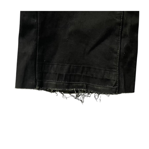 Military-Inspired Mens Green & Black Cotton Blend Cargo Pants Size 36 Ombre Fade Slim Fit