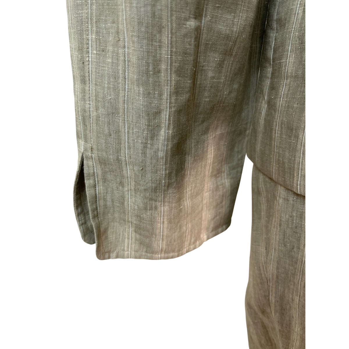 Ellen Tracy Womens Beige Striped  2-Piece Suit With Blazer & Pants Size 16 -New