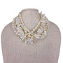 Baroque Freshwater Pearl Sterling Silver Multi-Strand Statement Necklace Elegant
