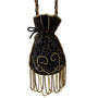 Vintage Handmade Women's Drawstring Beaded Purse Bag Sz S
