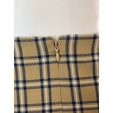 Loft Women's Mustard Yellow & Black Grid Pattern High Waist Short Skirt Sz 6P