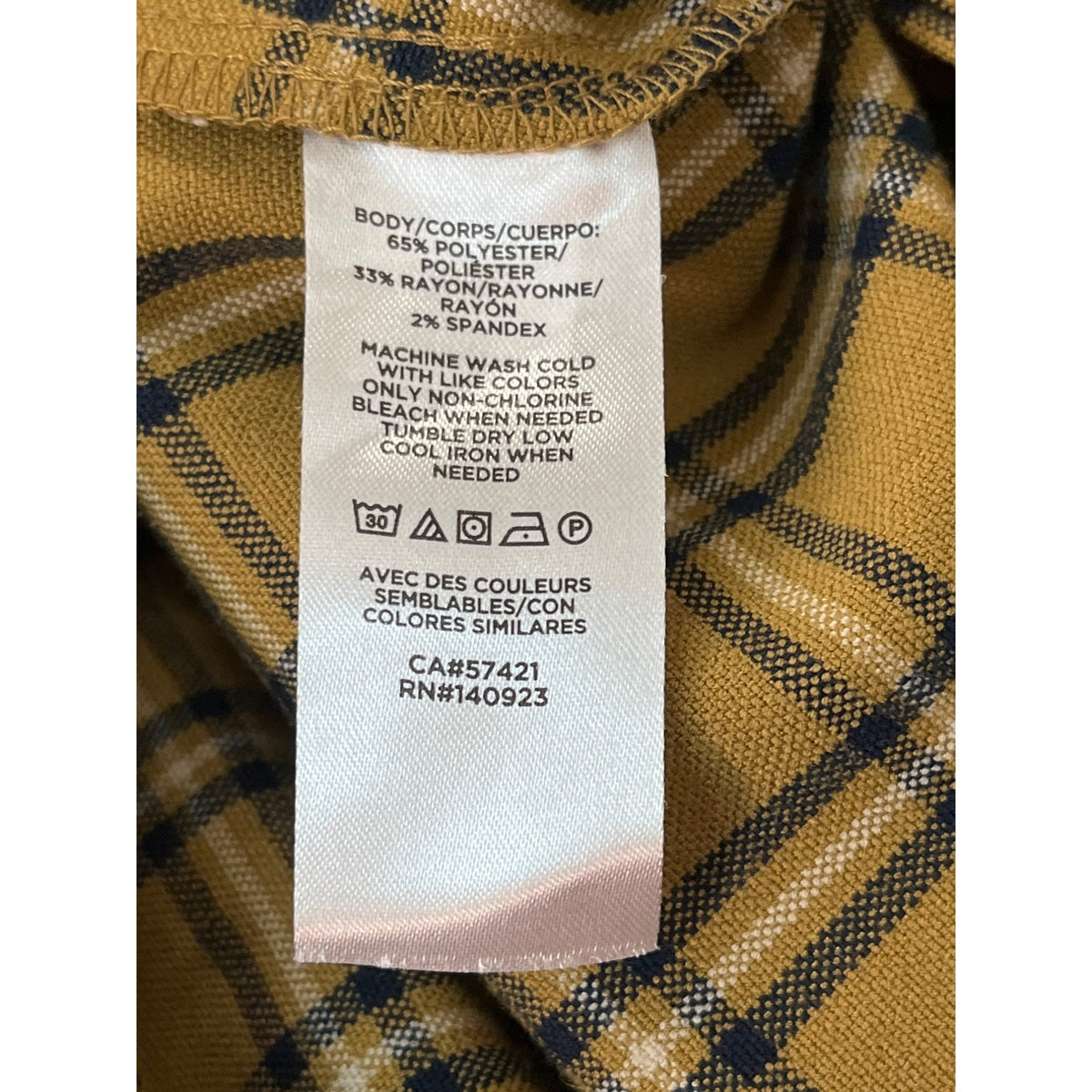 Loft Women's Mustard Yellow & Black Grid Pattern High Waist Short Skirt Sz 6P