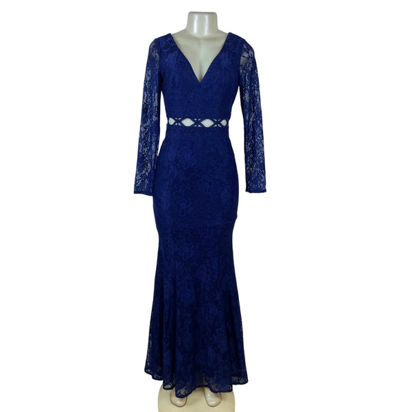 Fashion Nova Women's Blue Lace Long Sleeve Maxi Mermaid Dress Size S - Picky Thrifter Fashion Nova Women's Blue Lace Long Sleeve Maxi Mermaid Dress Size S - Picky Thrifter