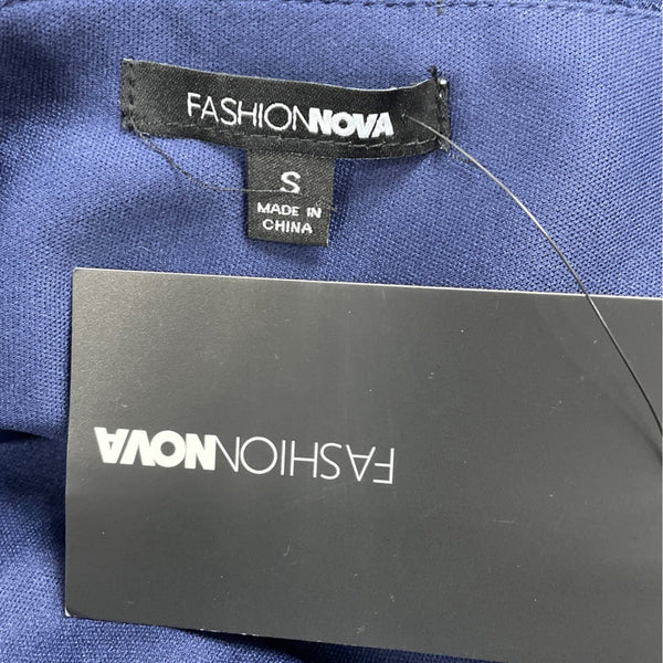 Fashion Nova Women’s Blue Lace Long Sleeve Maxi Mermaid Dress Size S - New