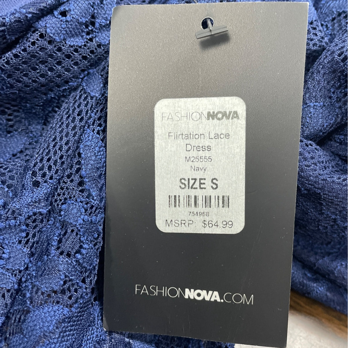 Fashion Nova Women’s Blue Lace Long Sleeve Maxi Mermaid Dress Size S - New