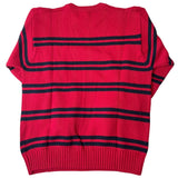 Tommy Hilfiger Men's Red Striped Sweater Sz L - NWT
