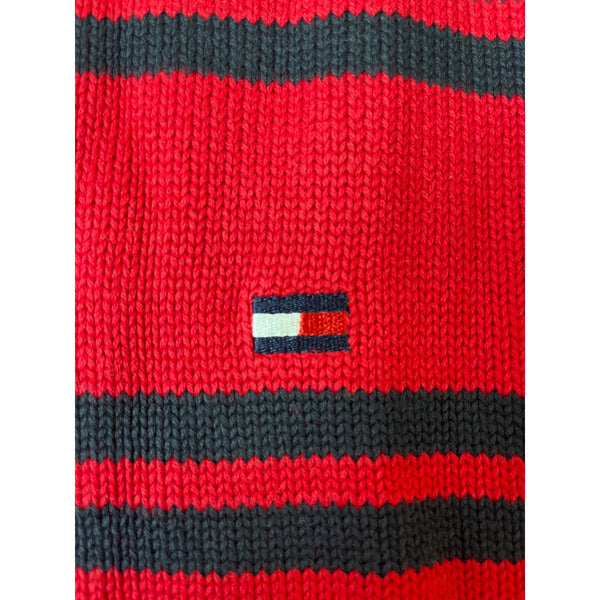 Tommy Hilfiger Men's Red Striped Sweater Sz L - NWT