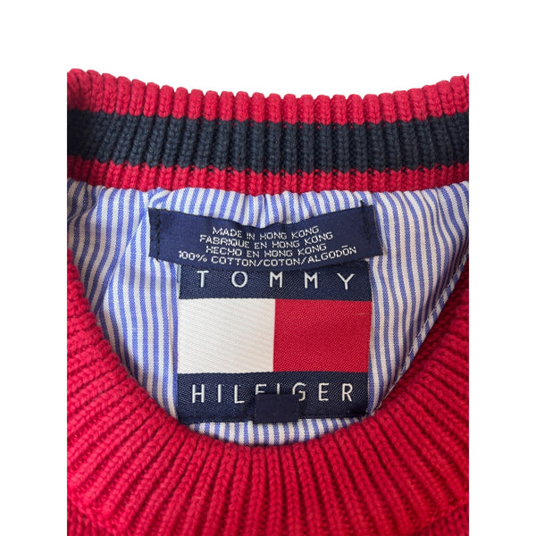 Tommy Hilfiger Men's Red Striped Sweater Sz L - NWT