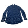 Michael Kors Mens Navy Cotton Stretch Polka Dot Button-Up Dress Shirt Sz XXL