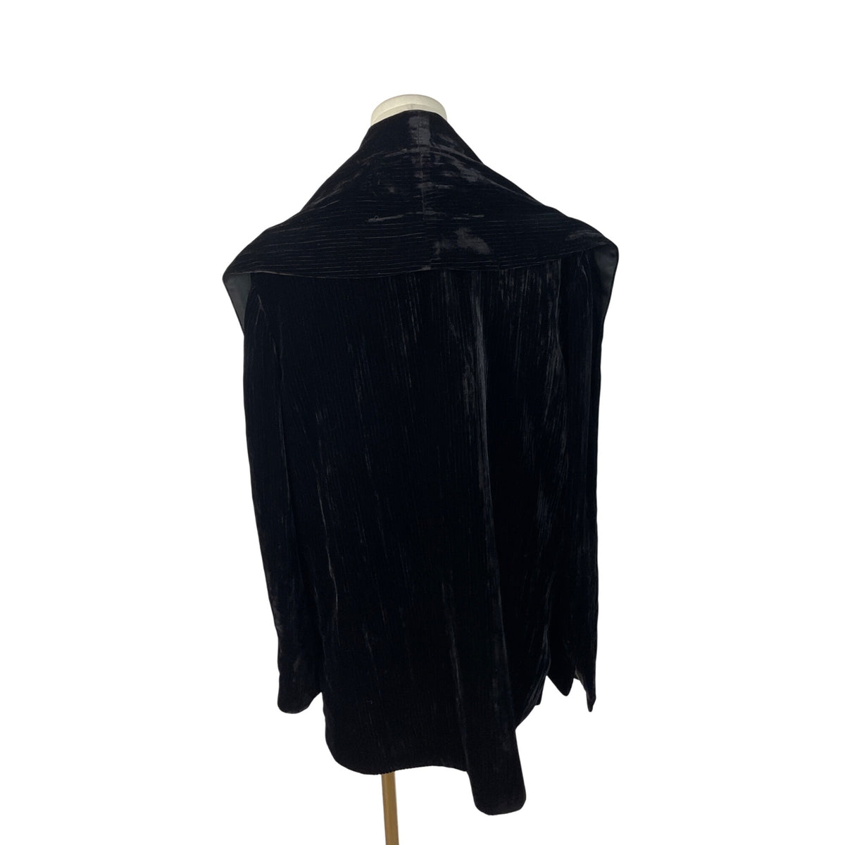 Ellen Tracy Women's Black Velvet Open Front Jacket Elegant Layering Size L