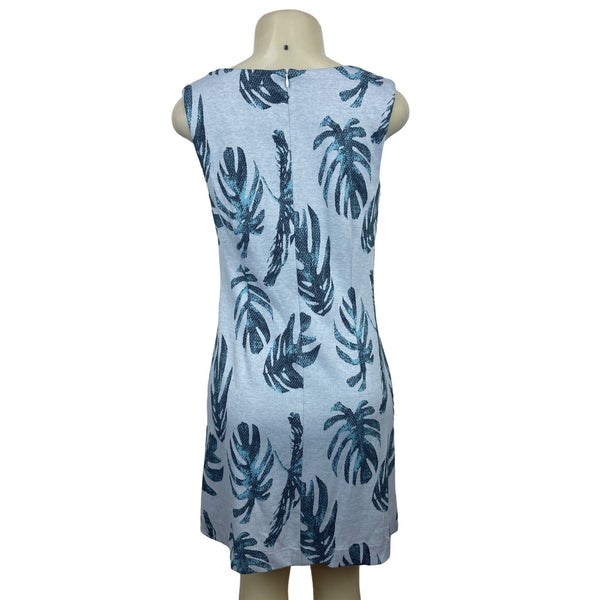 Tyler Boe Women Blue Short Sleeve Shift Dress with Back Zipper Sz XS - New