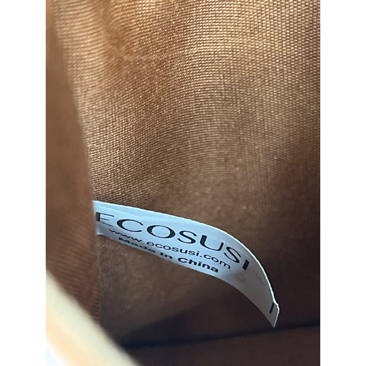 Ecosusi Women's Tan Brown With Gold tone Lock Fanny Pack Sz S