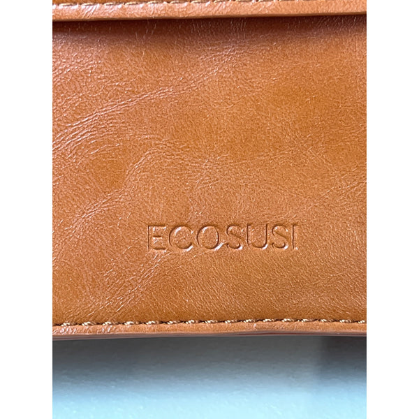 Ecosusi Women's Tan Brown With Gold tone Lock Fanny Pack Sz S