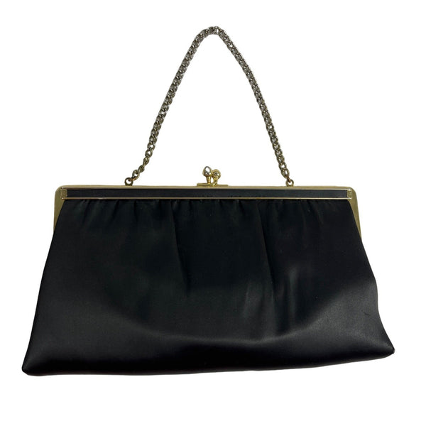 Vintage Andé Women's Cute Black & Gold Evening Party Clutch Sz S