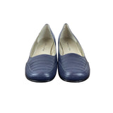Bellini Womens Navy Blue Leather Oyster Wedge Shoes Size 8.5M