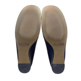 Bellini Womens Navy Blue Leather Oyster Wedge Shoes Size 8.5M
