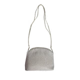Vintage Whiting And Davis Women's Ivory Metal Mesh Shoulder Bag Sz S