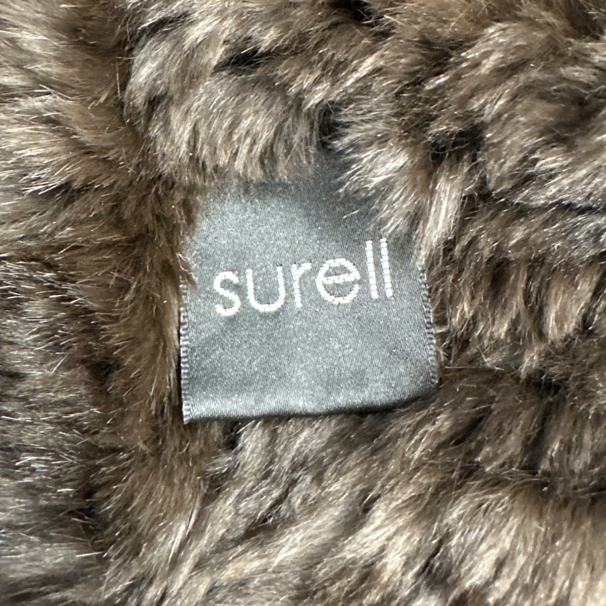 Surell Unisex Brown Rabbit Fur Wide Brim Winter Cap - One Size