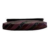 Vintage Dame Burgundy & Black Striped Leather Snake Embossed Shoulder Bag