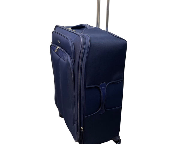 Samsonite Navy 4-Wheel Spinner Luggage Telescopic Handle Multiple Compartments