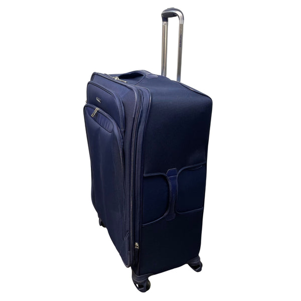 Samsonite Navy 4-Wheel Spinner Luggage Telescopic Handle Multiple Compartments