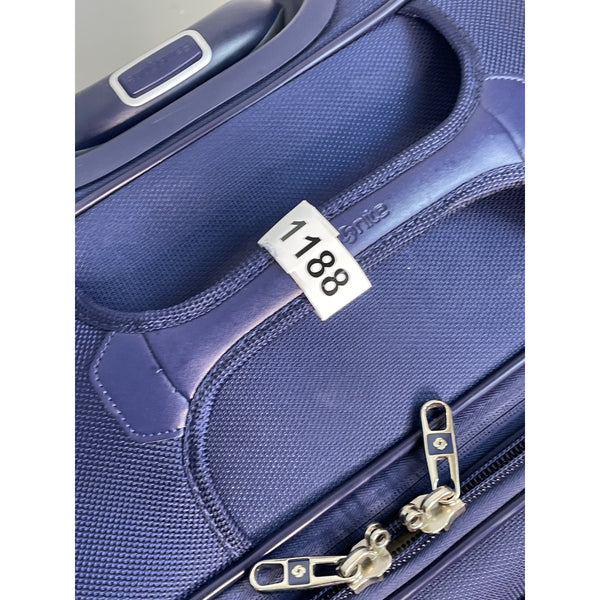 Samsonite Navy 4-Wheel Spinner Luggage Telescopic Handle Multiple Compartments