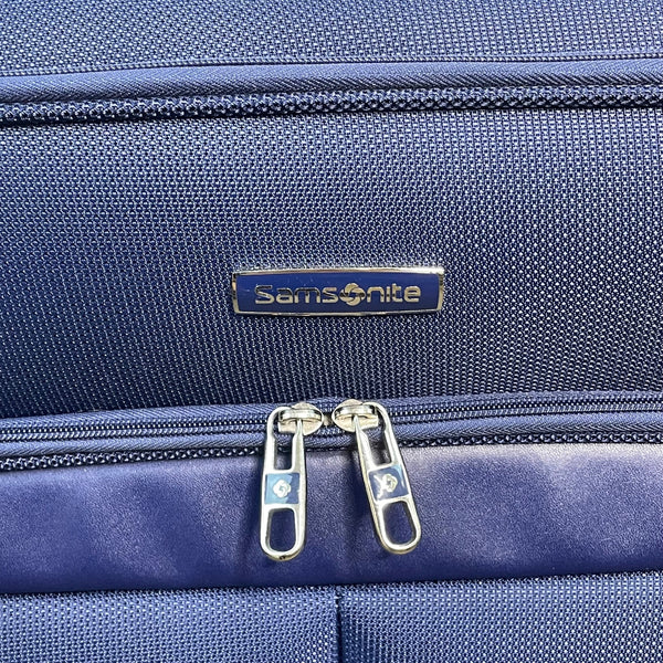 Samsonite Navy 4-Wheel Spinner Luggage Telescopic Handle Multiple Compartments