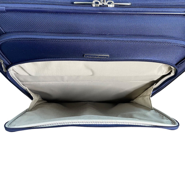 Samsonite Navy 4-Wheel Spinner Luggage Telescopic Handle Multiple Compartments