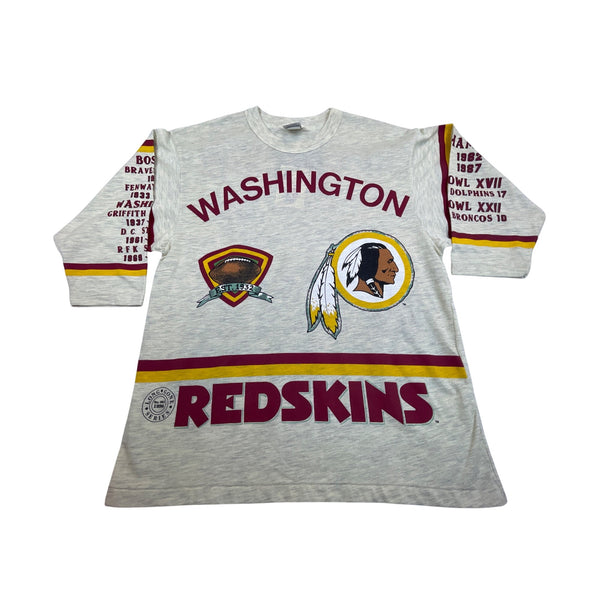 Vintage Long Gone Series Washington Redskins Gray Graphic Tee