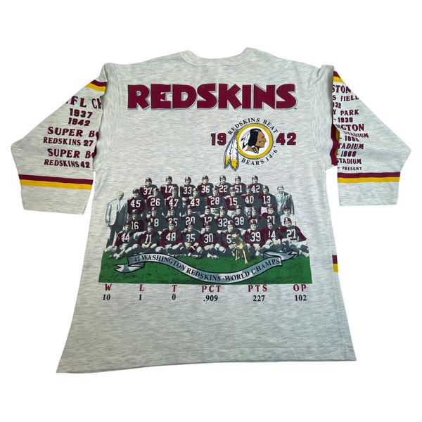 Vintage Long Gone Series Washington Redskins Gray Graphic Tee Shirt Sz L - New