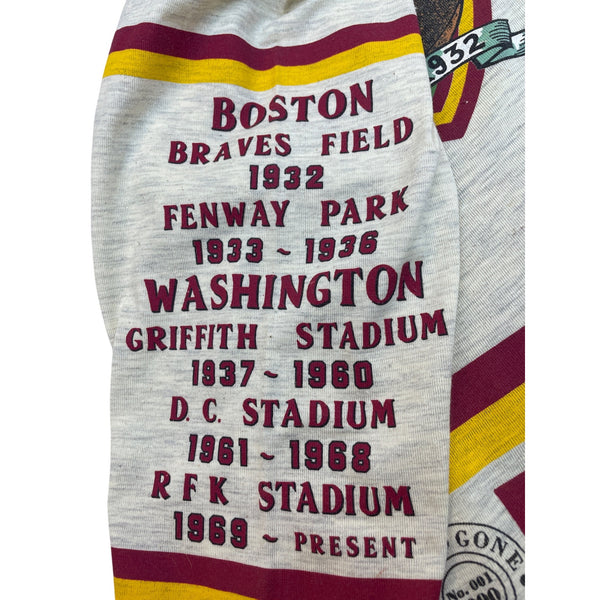 Vintage Long Gone Series Washington Redskins Gray Graphic Tee Shirt Sz L - New