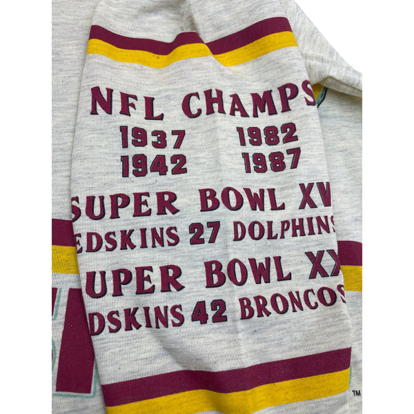 Vintage Long Gone Series Washington Redskins Gray Graphic Tee Shirt Sz L - New