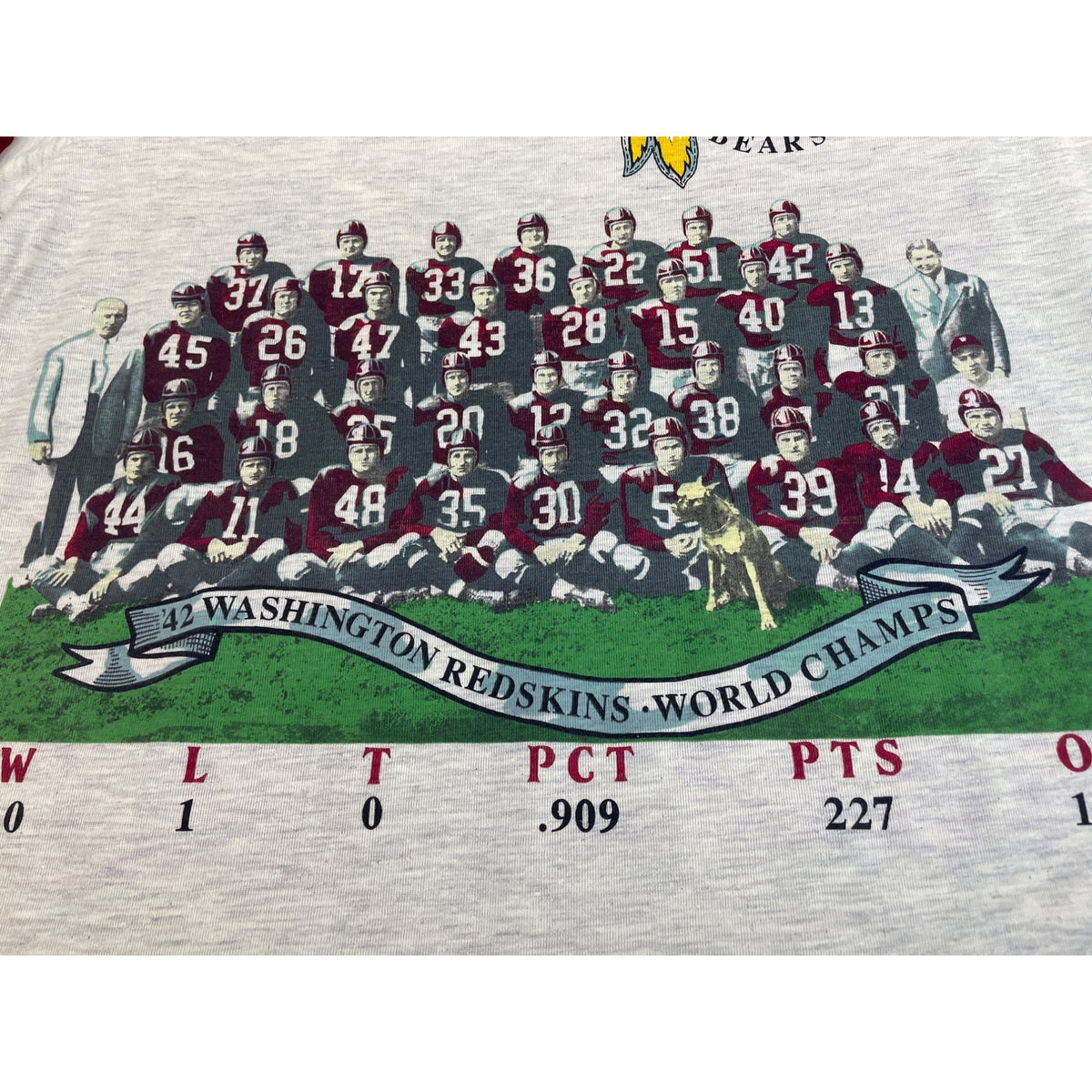 Vintage Long Gone Series Washington Redskins Gray Graphic Tee Shirt Sz L - New