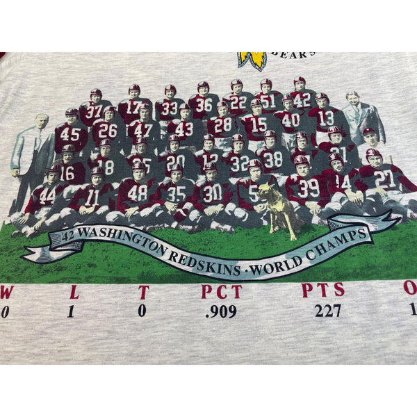 Vintage Long Gone Series Washington Redskins Gray Graphic Tee Shirt Sz L - New