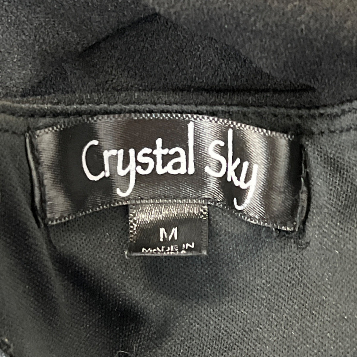 Crystal Sky Women's Black Sleeveless Roper with Outter Pockets with Shorts Sz M