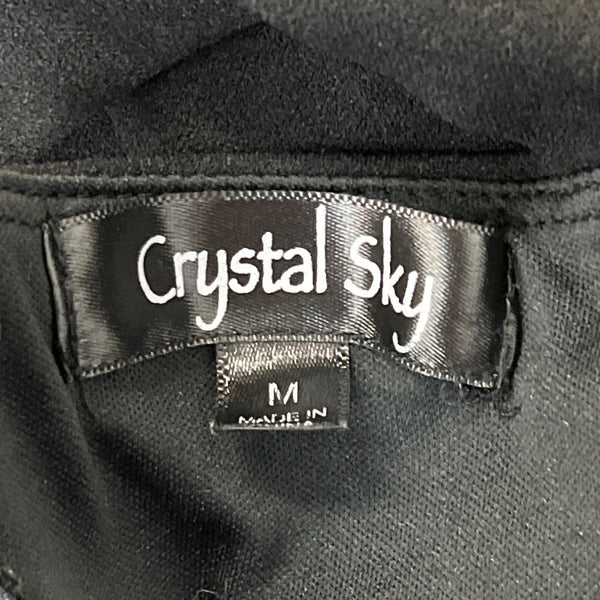 Crystal Sky Women's Black Sleeveless Roper with Outter Pockets with Shorts Sz M