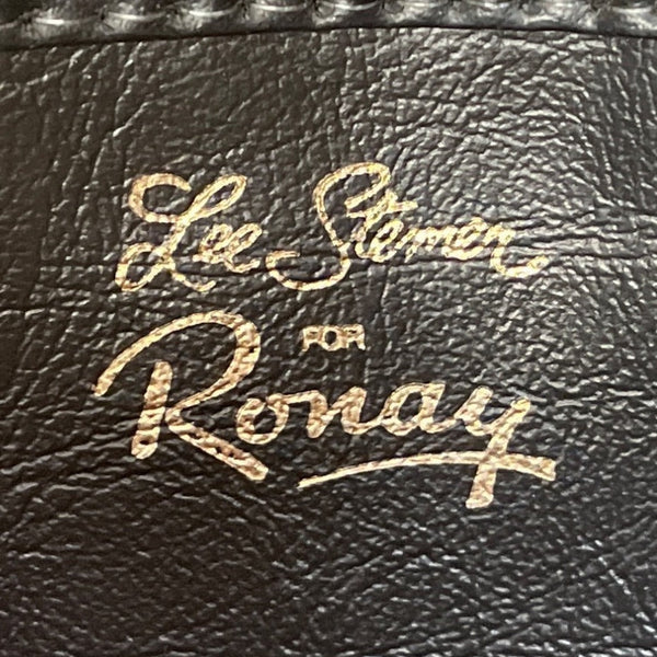 Vintage Lee Stomer For Ronay Tapestry With Black Leather Trim Shoulder Bag