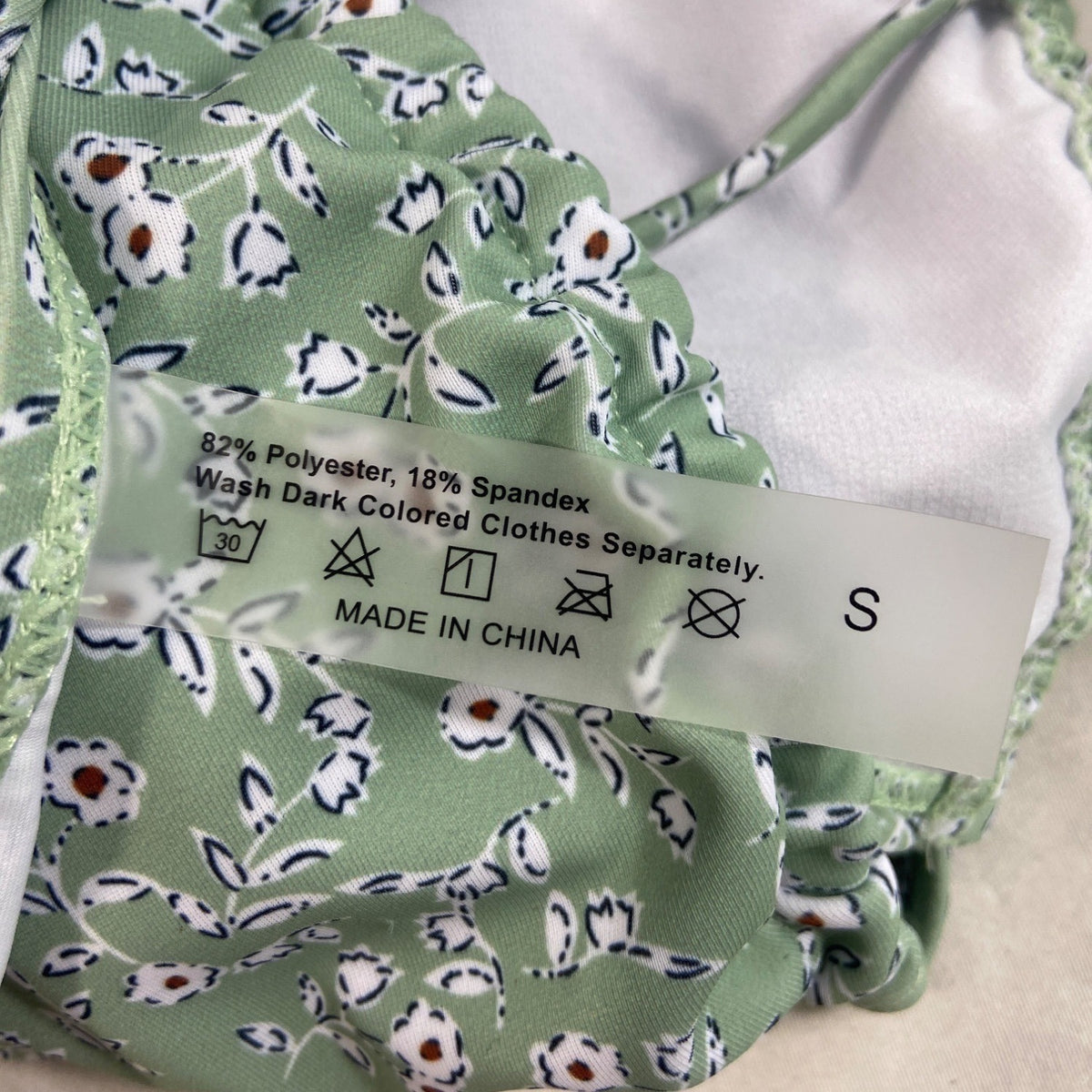 Shein Women's Green Swimsuit Bikini Set Sz S - NWT