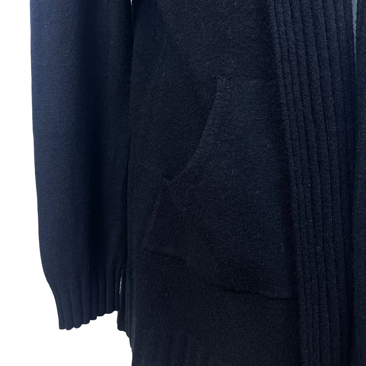 Cyrus Women's Black Open Front Hooded Long Sweater Cardigan Size M - New