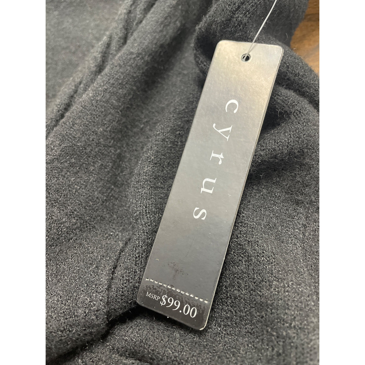 Cyrus Women's Black Open Front Hooded Long Sweater Cardigan Size M - New