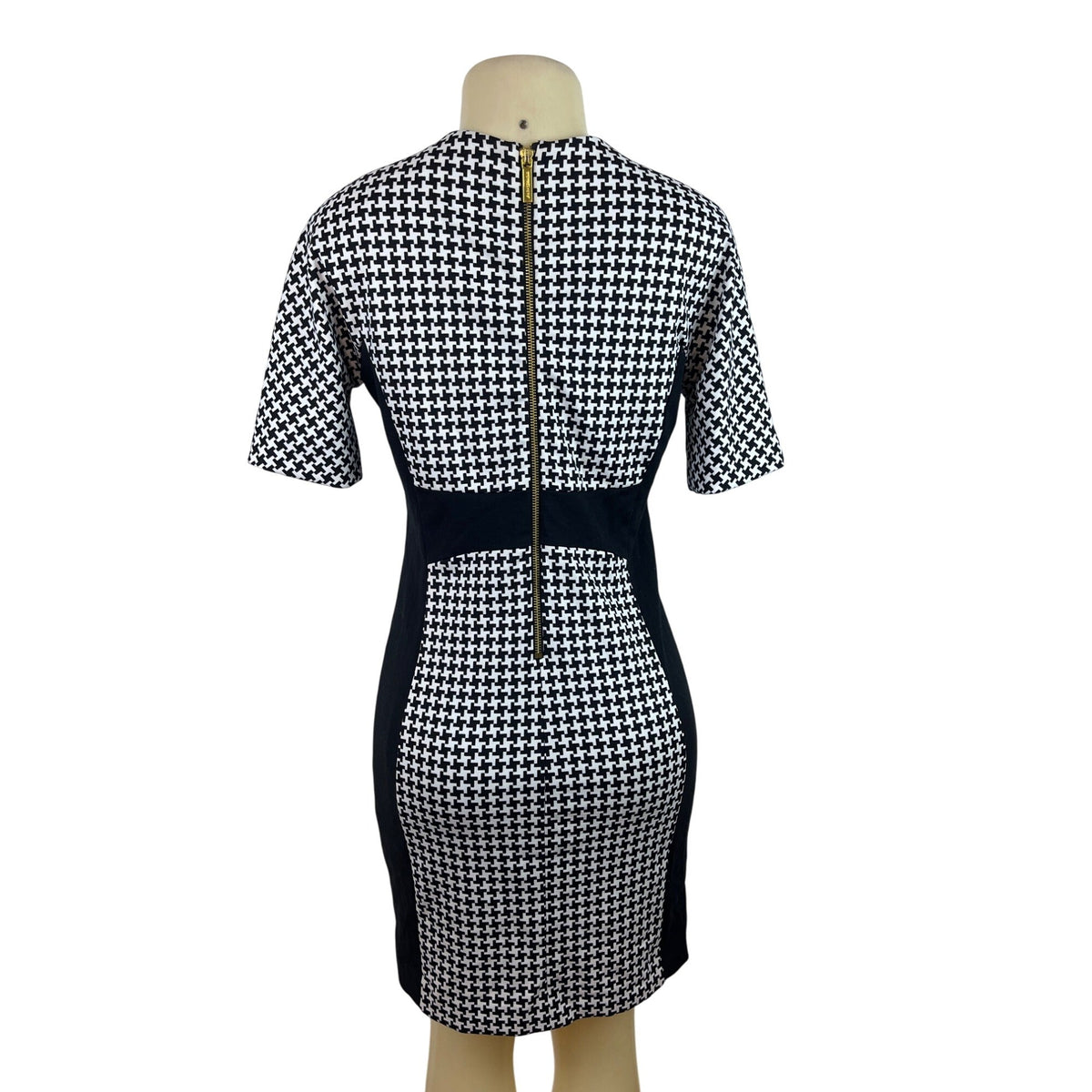 Michael Kors Women's Black & White Short Sleeve Sheath Dress Sz 6