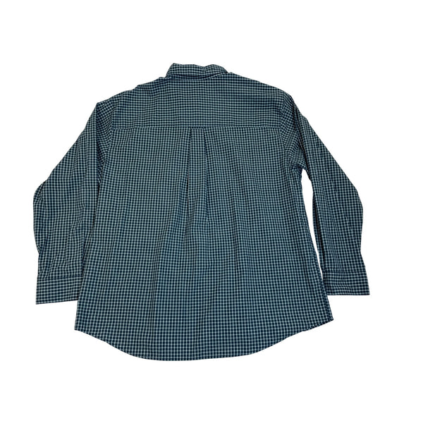 Chaps Mens Navy & White Plaid Button-Down Shirt XXL - New