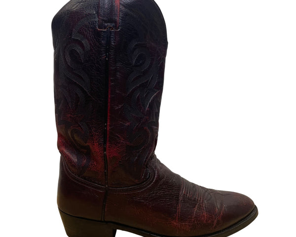 Dan Post Men’s Red Leather Embroidered Details #2112 Western Boots Size 11 M